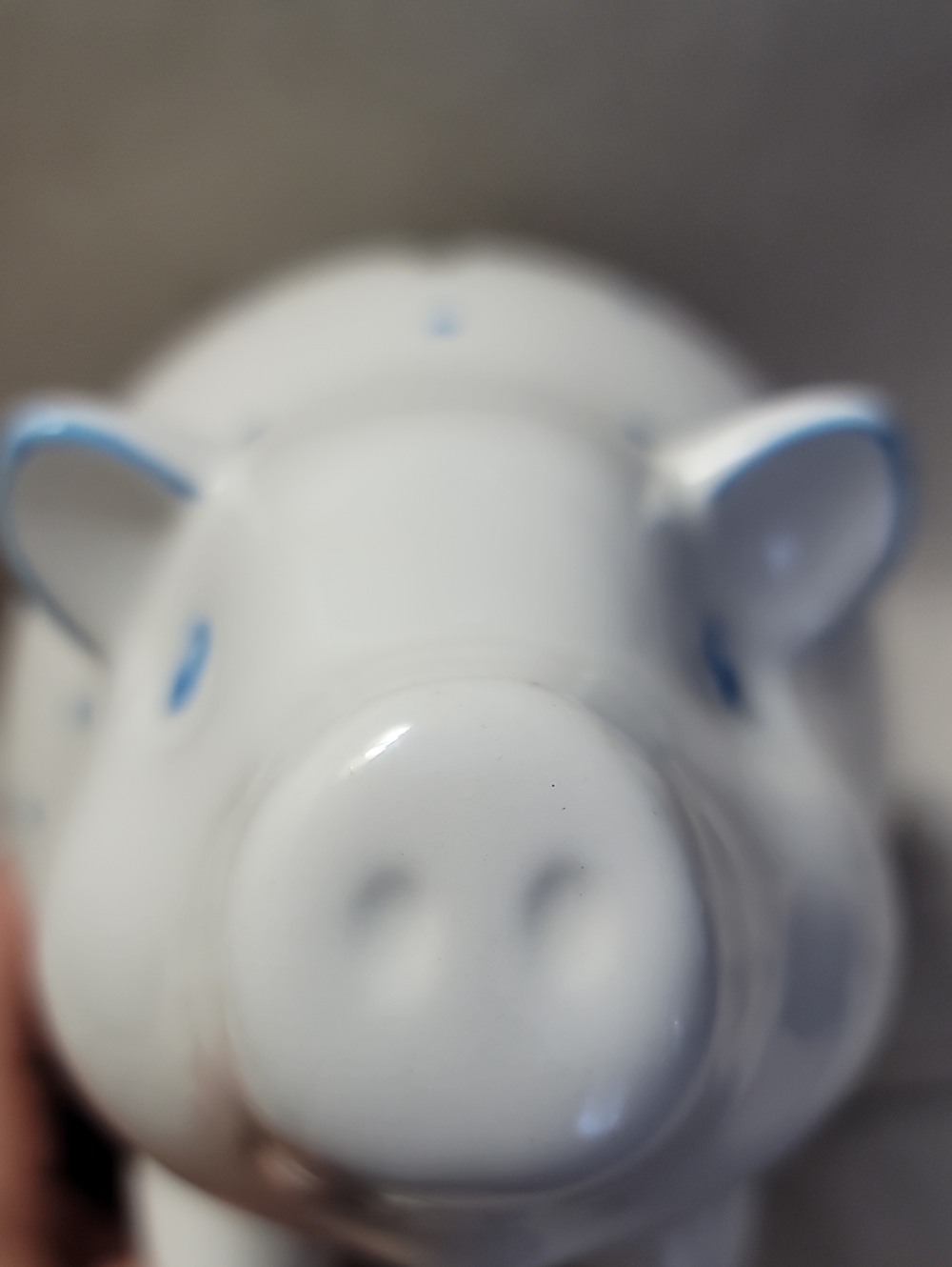 RARE Tiffany & Co. Blue Polka Dot Piggy Bank - Made in Italy